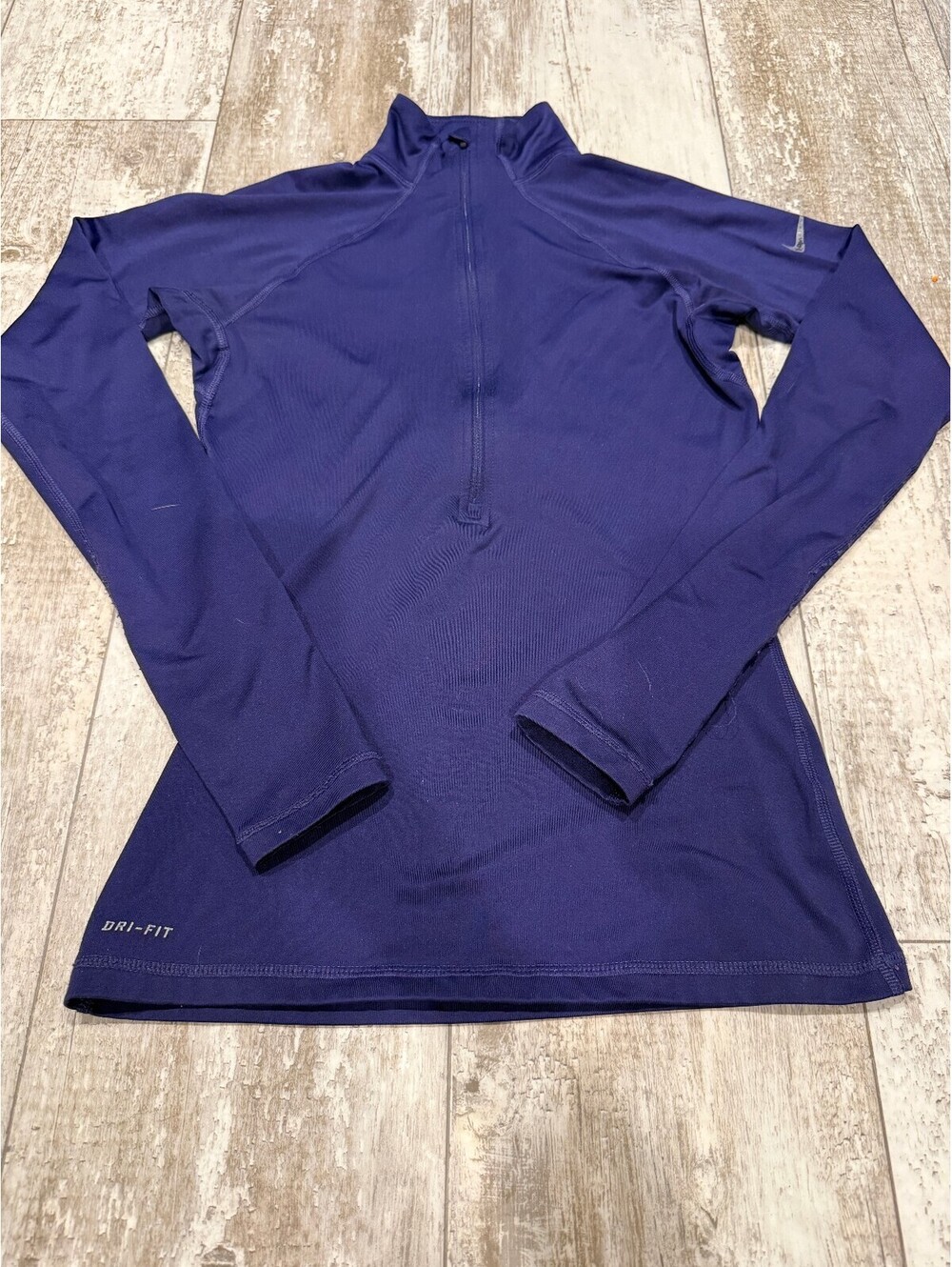 Nike Pro S Purple Dri FIT Quarter Zip Running Top